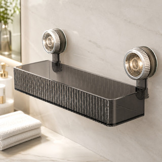 Rack Organizadora de Parede com Ventosa Banheiro Cozinha Box Sem Furar Prateleira em Acrilico Resistente