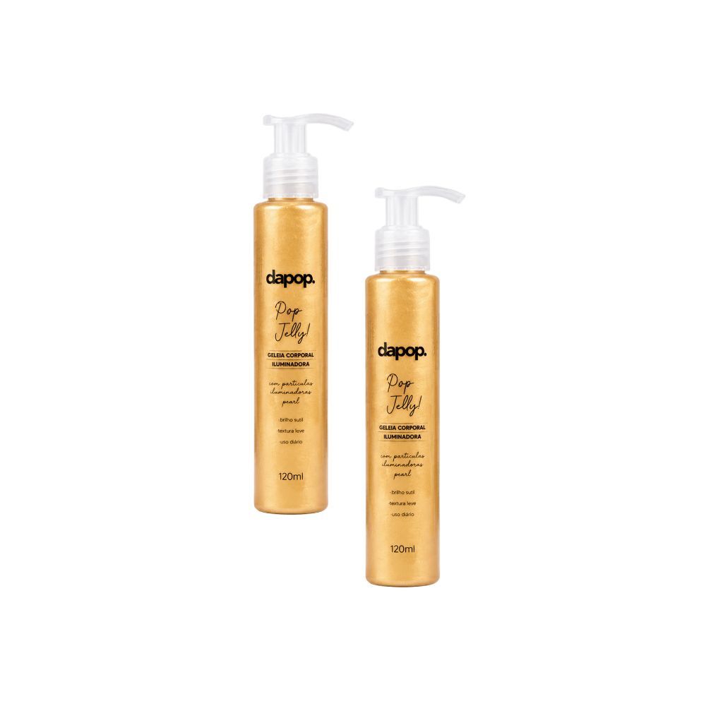 Kit 2 Pop Jelly Gold Geleia Corporal Iluminadora Dapop 120ml