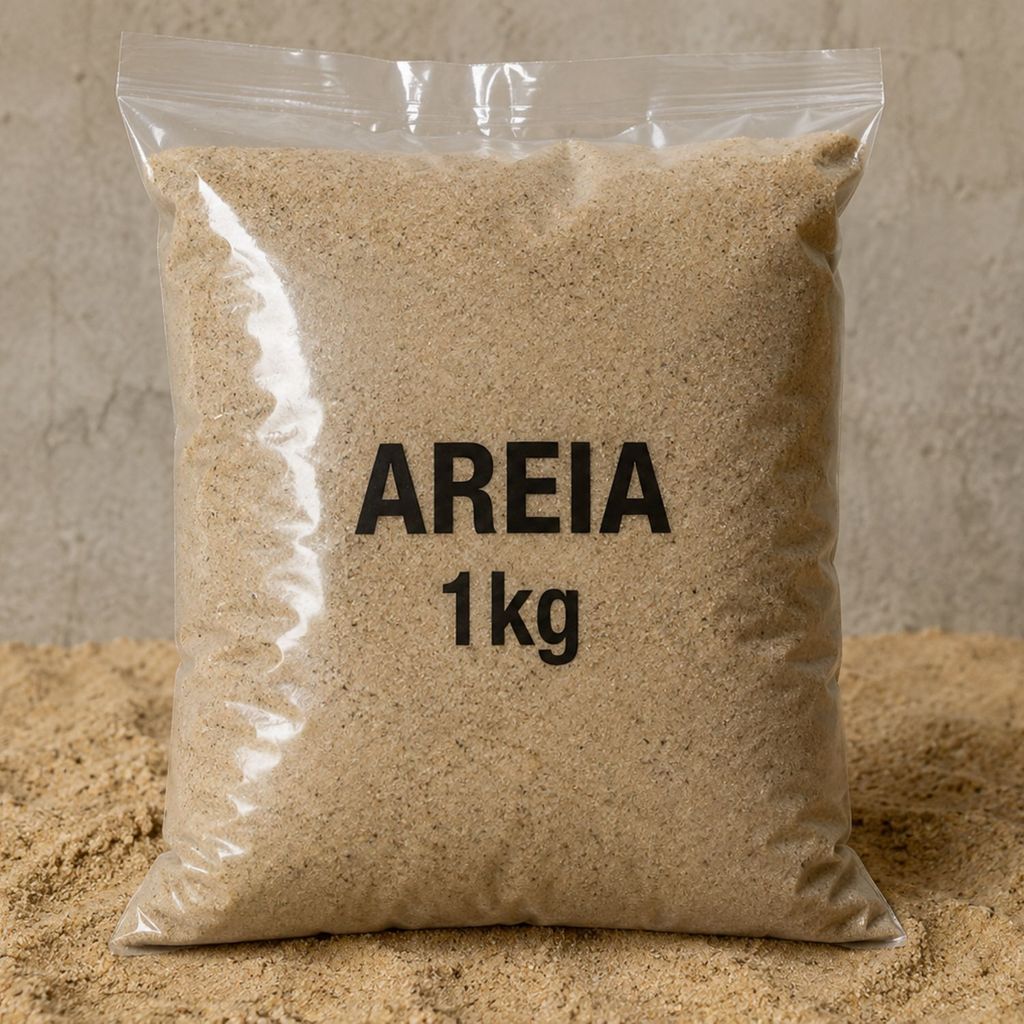 Areia Lavada Para Construção Jardins e Gato 1kg - 2kg - 3kg