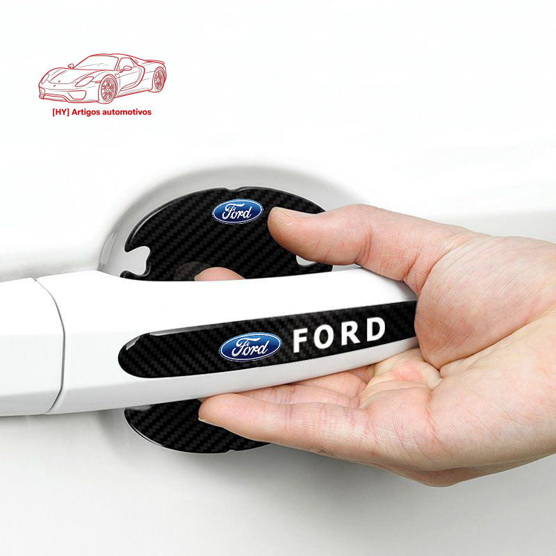 Adesivo Protetor de 8 Peças para Maçaneta de Porta de Carro, Aplicável a Ford FOCUS ESCORT EDGE Mondeo Escape Explorer,