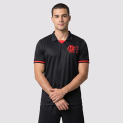 Polo Flamengo Line Preta
