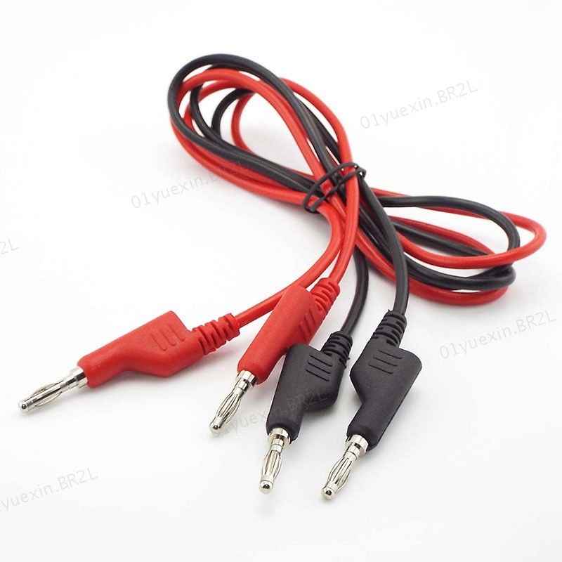 1M Chumbo De Teste 10A 4mm Dupla Extremidade Banana Para Plug Cabo Duplo Elétrico 4mm Multímetro BR2L