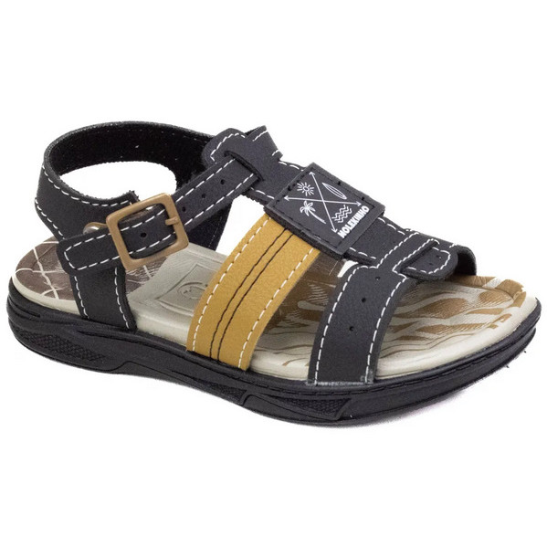 Sandália Infantil Molekinho Menino Fivela Preto 2140750