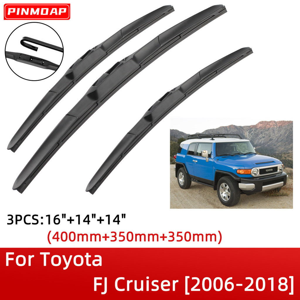 Qualidade OEM Premium Para Todas As Estações , Toyota FJ Cruiser 2006-2018 16 " + 14 , Lâminas De Limpador Dianteiras E 