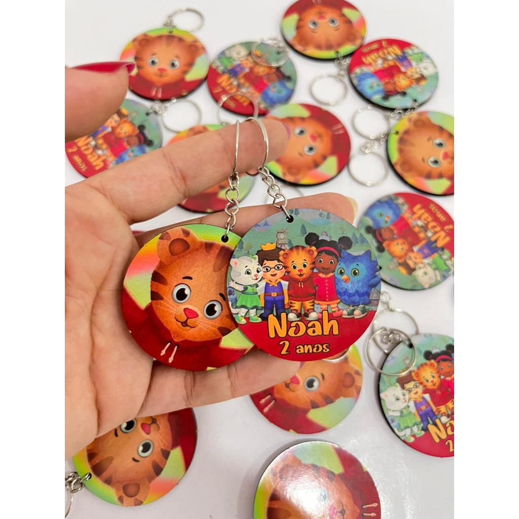 Kit 40 Chaveiros Personalizados MDF Resinado para Lembrancinhas Aniversário, Chá de Bebê, Maternidade Temas Diversos