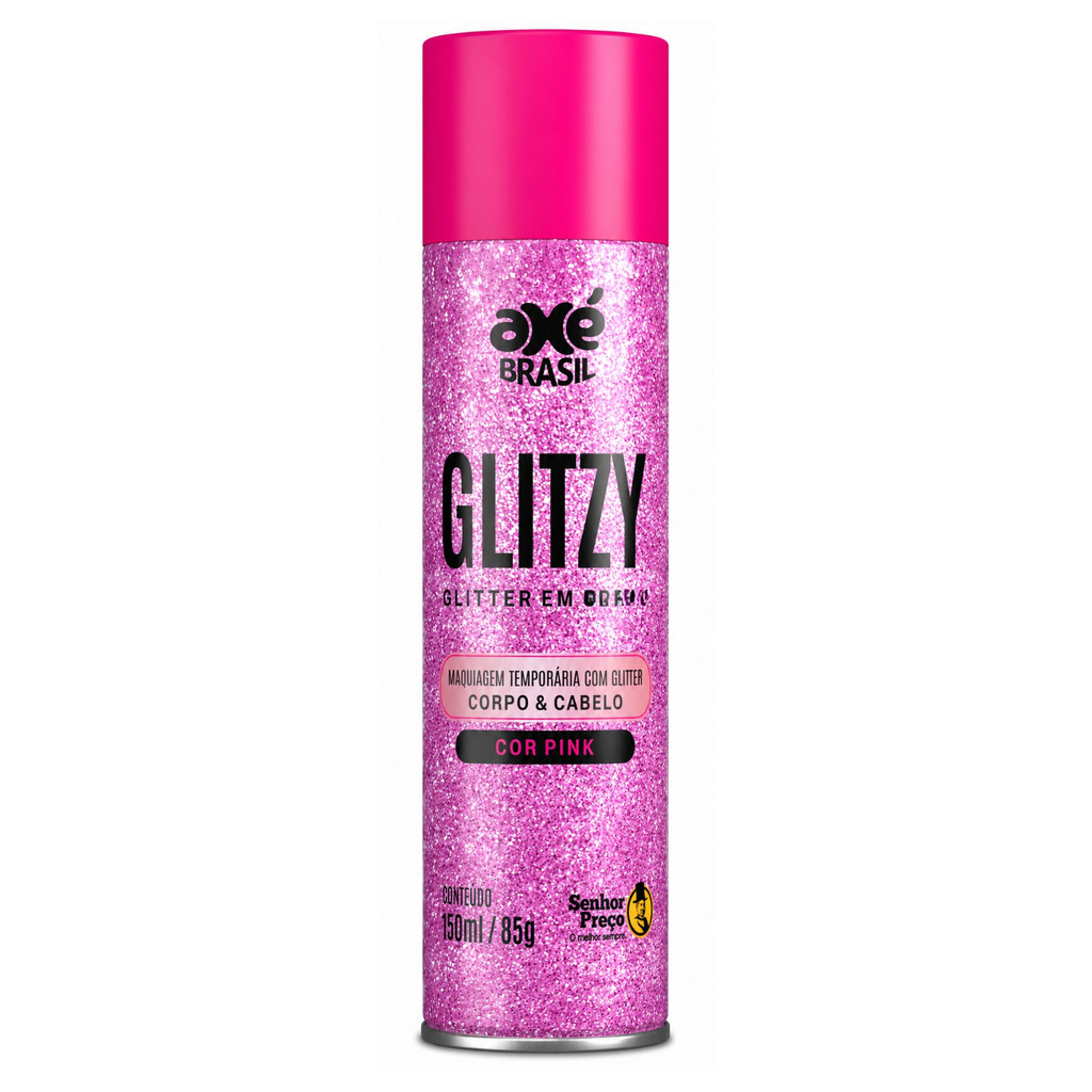 Glitter Rosa 150ml Corpo Cabelo Brilho Intenso Efeito Metalizado Carnaval Festa Fantasia Cosplay Maquiagem Artística