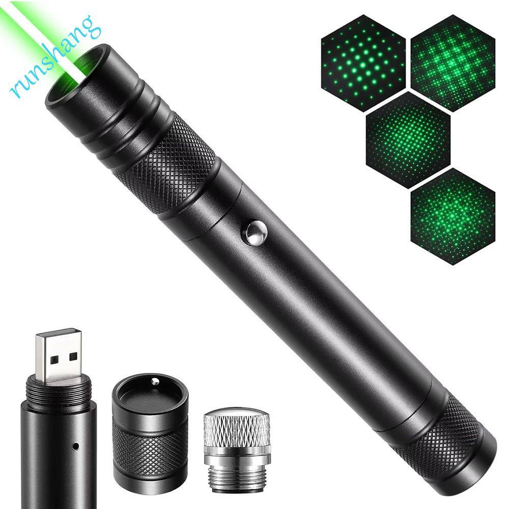 Caneta De Demonstração A Laser RUNSHANG , Com Ponteiro Verde Vermelho Portátil Tampa Estrela , Luz Indicadora