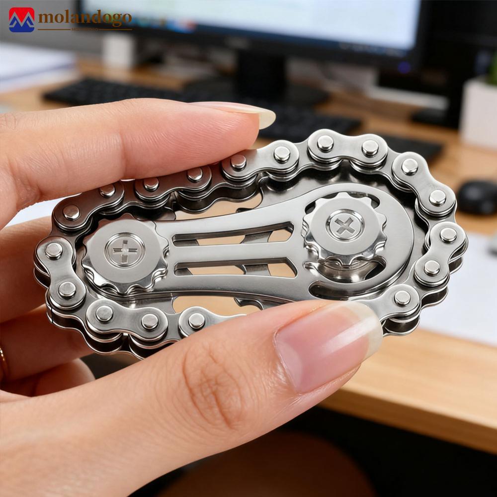 Landogo Engrenagem Mecânica Fidget Spinner Rodas Dentadas Volante Ponta Do Dedo Giroscópio Antiestresse Ansiedade Metal