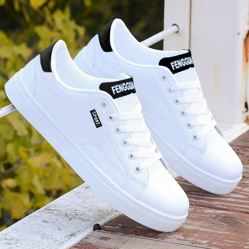 Sapatos masculinos jovens sapatos brancos versão coreana na moda All-Match sapatos esportivos casuais masculinos