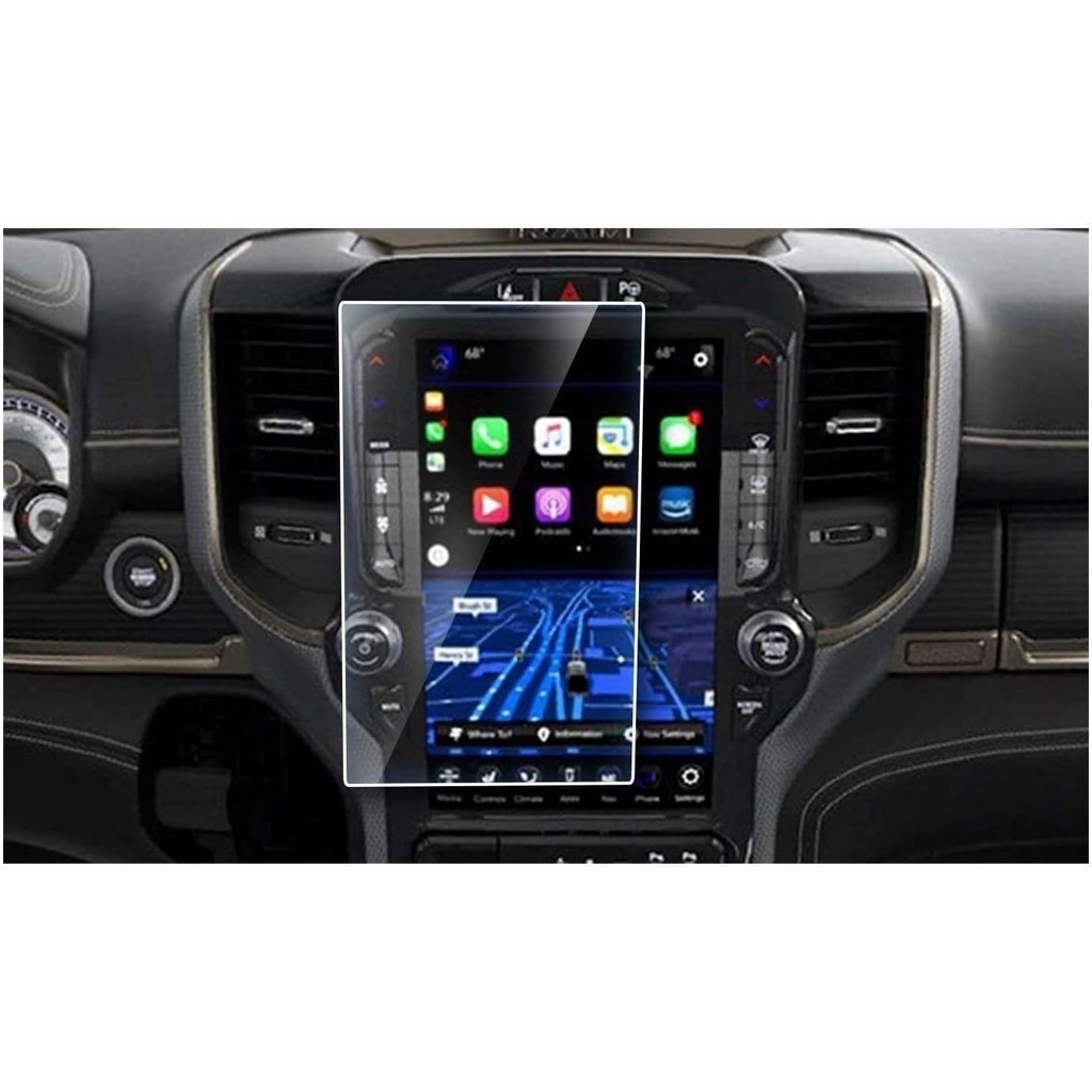 Protetor De Tela ZFM Compatível Com Dodge Ram 2019 2020 , 1500 2500 3500 Uconnect Sensível Ao Toque De 12 Polegadas , Ar