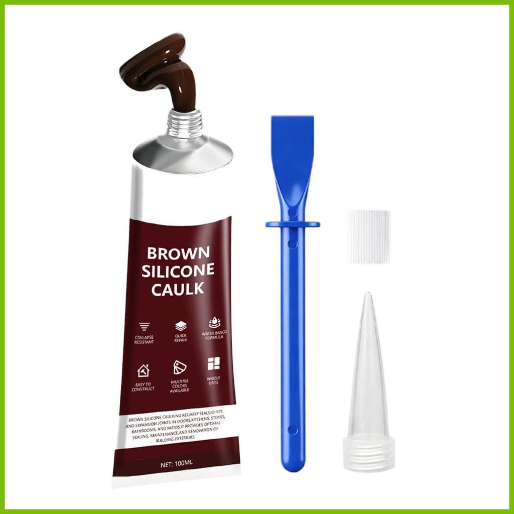 Calafetagem De Silicone Marrom , 100ml , Selante De Porta , Para Piso , Laminado , Cozinha , Sala De Estar , Rodapé , Ju