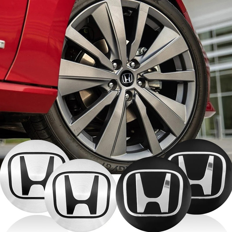 Conjunto de 4 peças de adesivos de emblema para calota de roda de 56mm para decoração de carros, adequado para acessório