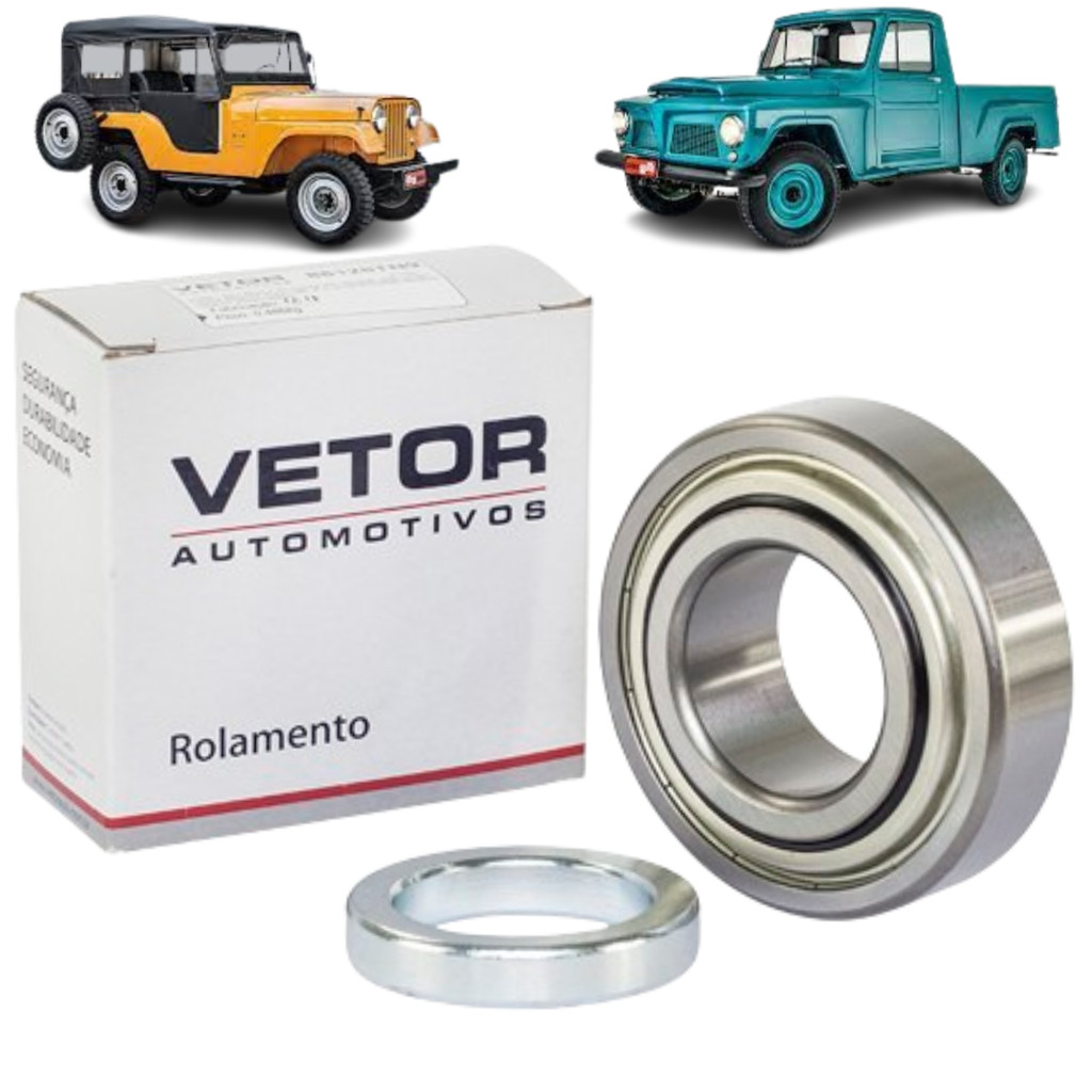 ROLAMENTO RODA TRASEIRA FORD F100 JEEP WILLYS AERO F75 RURAL