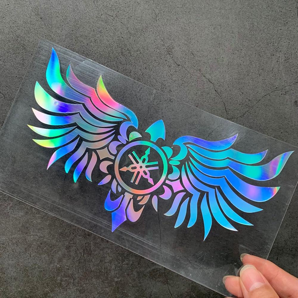 2 Adesivos Refletivos com Logo Yamaha para Motocicleta, para Bagagem, Para-brisa Frontal, Carenagem Lateral e Carroceria