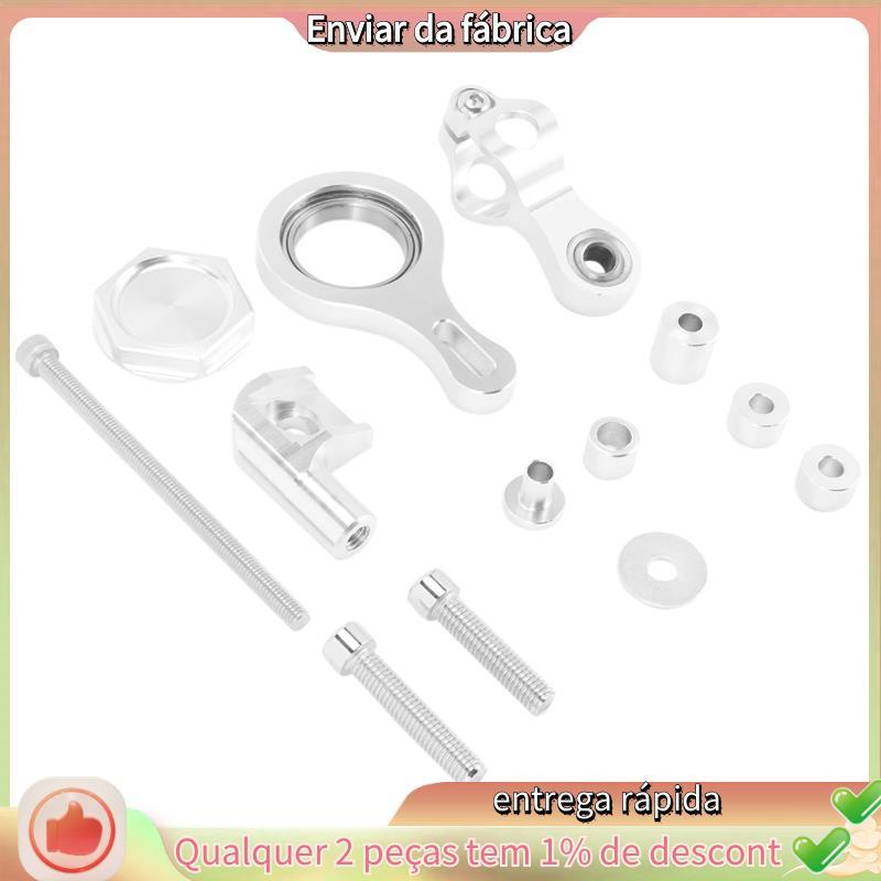 1 Conjunto Cnc Alumínio Ajustável Motocicletas Estabilizador De Direção Amortecedor Suporte Kit Montagem Para Yzf R6 200