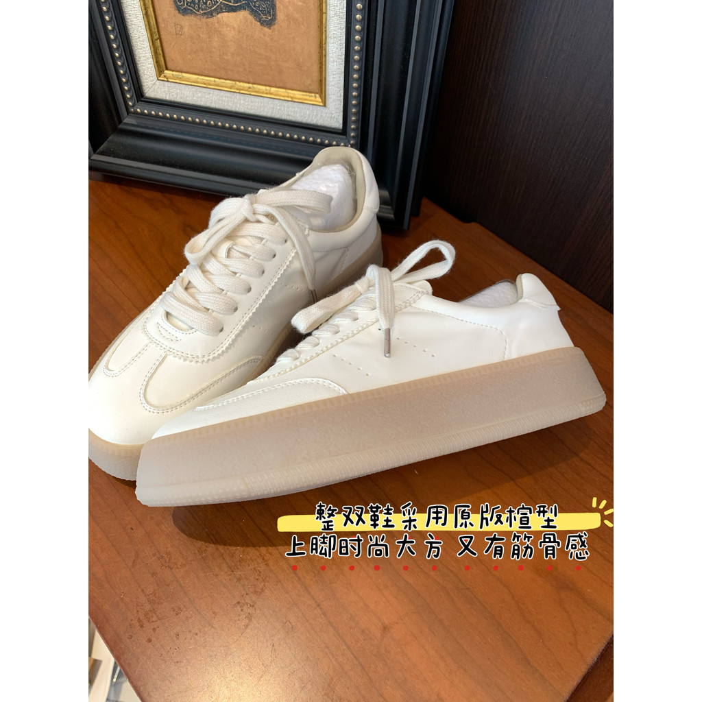 THEWOW Coreano Casual Primeira Camada Pneu de Couro Palmilha de Látex Superior Cem Jogo Esportes 4 CM Sapatos Brancos de