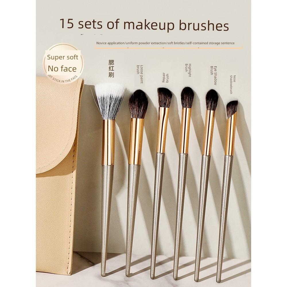 pincel maquiagem kit pincel maquiagem [15 unidades com bolsa de cosméticos] Conjunto de pincéis de maquiagem para inicia