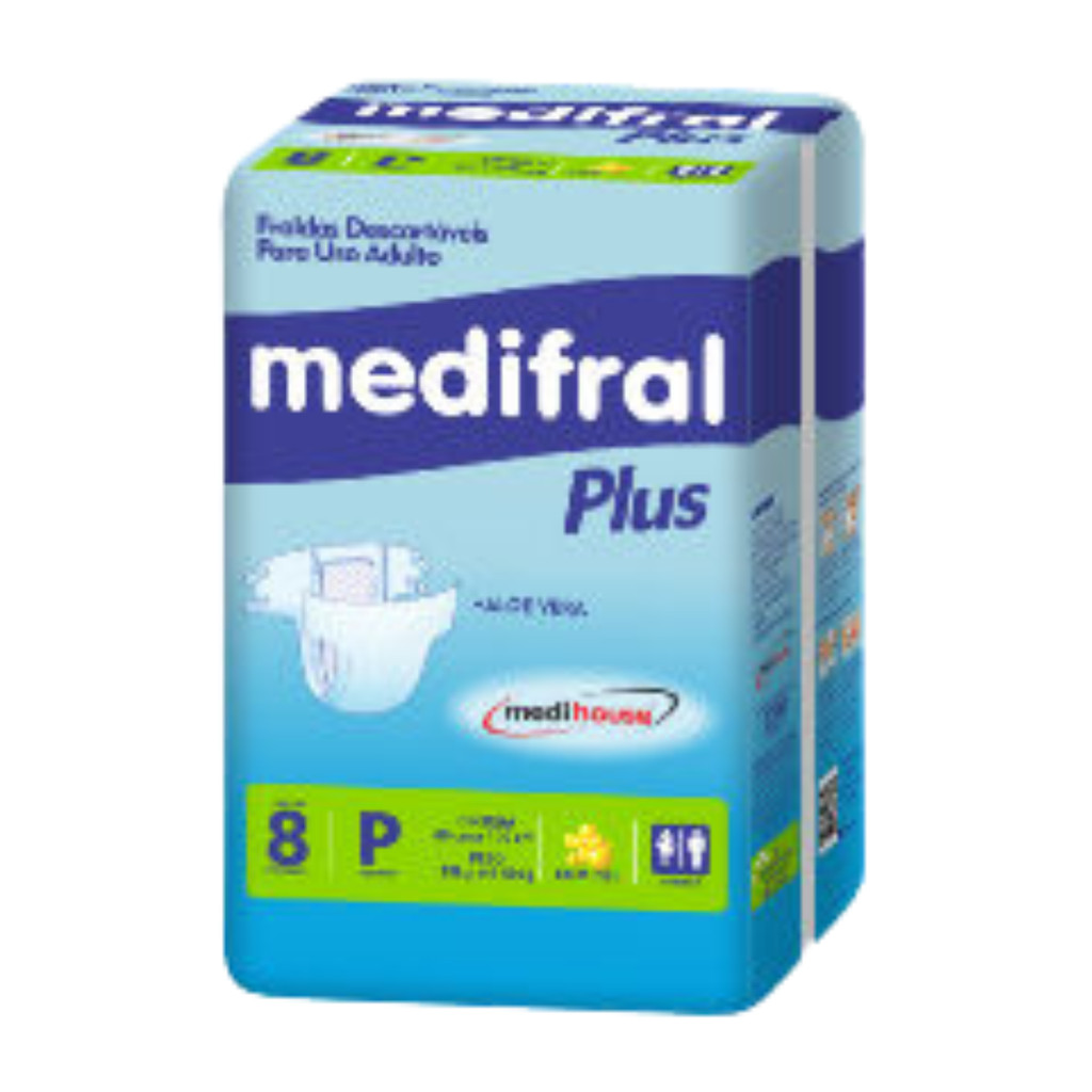 8un Fralda Geriátrica Descartável  P - Medifral Plus