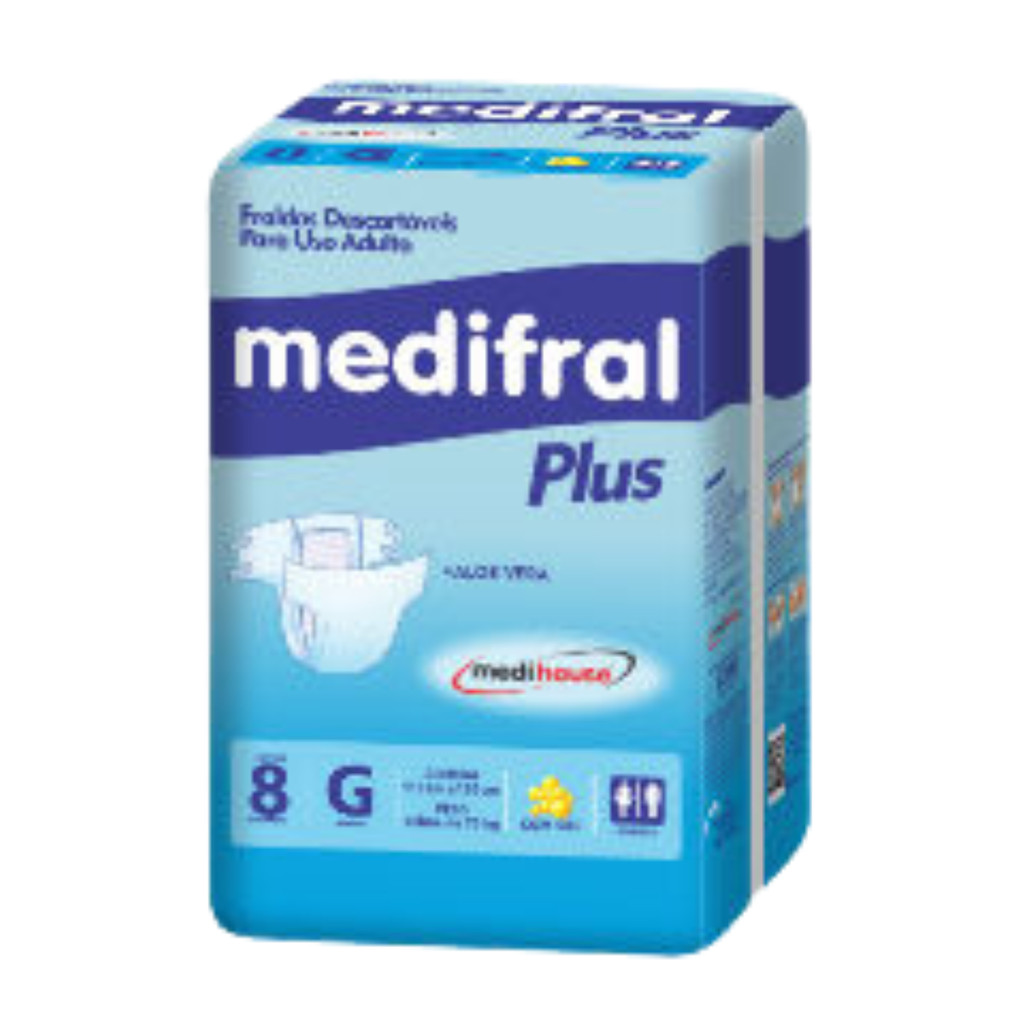 8un Fralda Geriátrica Descartável  G - Medifral Plus