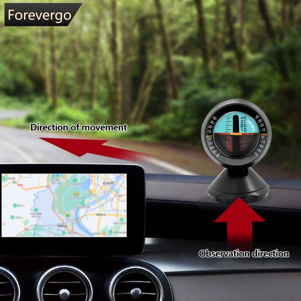 FOREVERGO Multifuncional Carro Inclinação Inclinômetro Nível Indicador Medidor De Gradiente Balanceador Para Acampamento