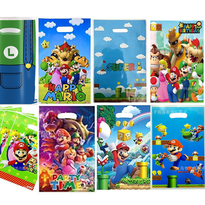 Sacolinha Surpresa Mario Bros 10 Unidades Saquinho para Doces Lembrancinha Festa Infantil Aniversário Decoração