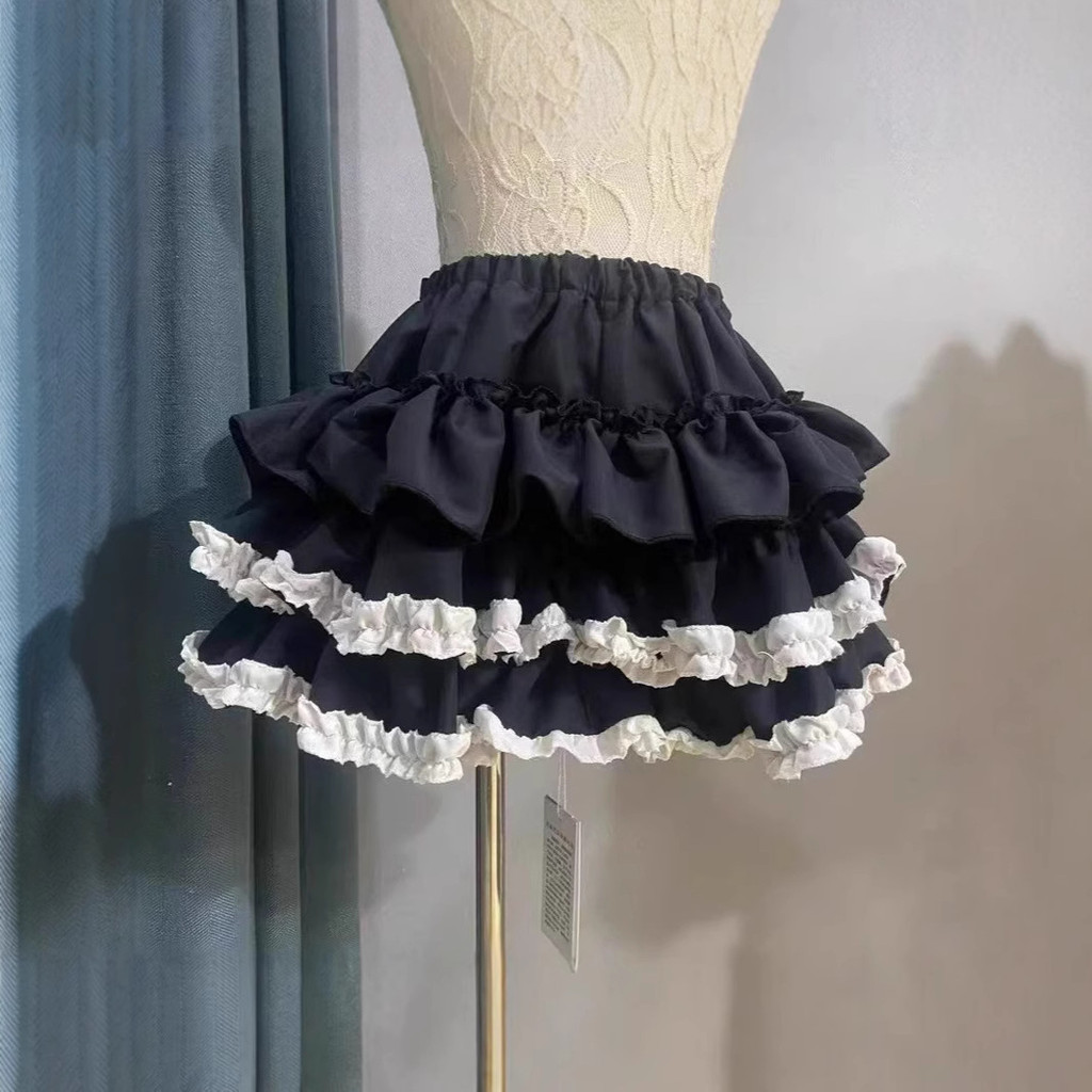 2026 Saia de bolo fofa estilo balé feminina verão novo estilo Design elástico cintura alta aparência mais fina saia evas