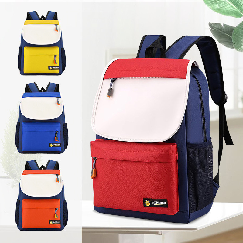 2022 novo estilo Campus estudantes do ensino fundamental mochila grande capacidade lona mochila quadrada crianças moda C