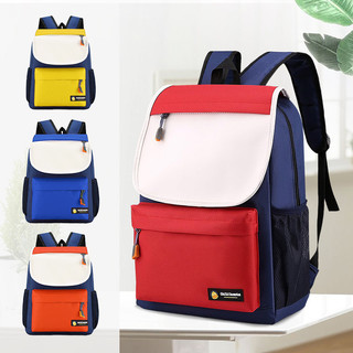 2022 novo estilo Campus estudantes do ensino fundamental mochila grande capacidade lona mochila quadrada crianças moda C