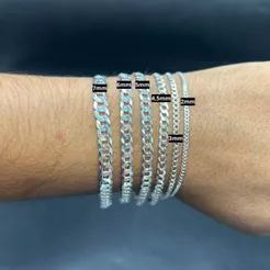 Pulseira Masculina de Prata 925 Grumet - Aqua Joias