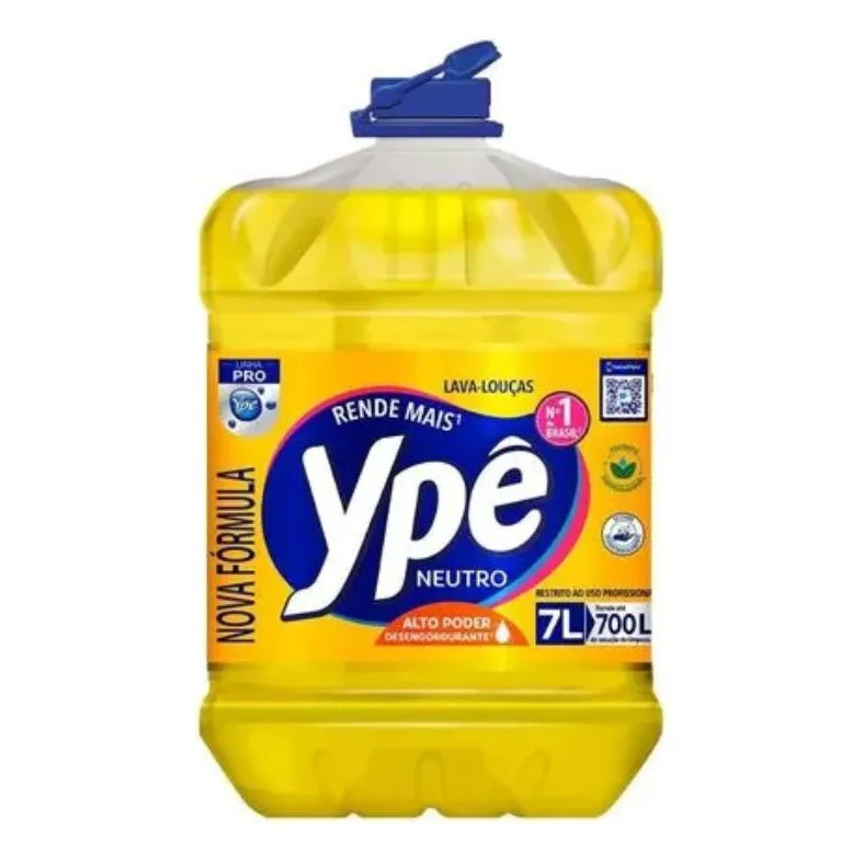 Detergente Ypê Neutro Lava Louças 7l