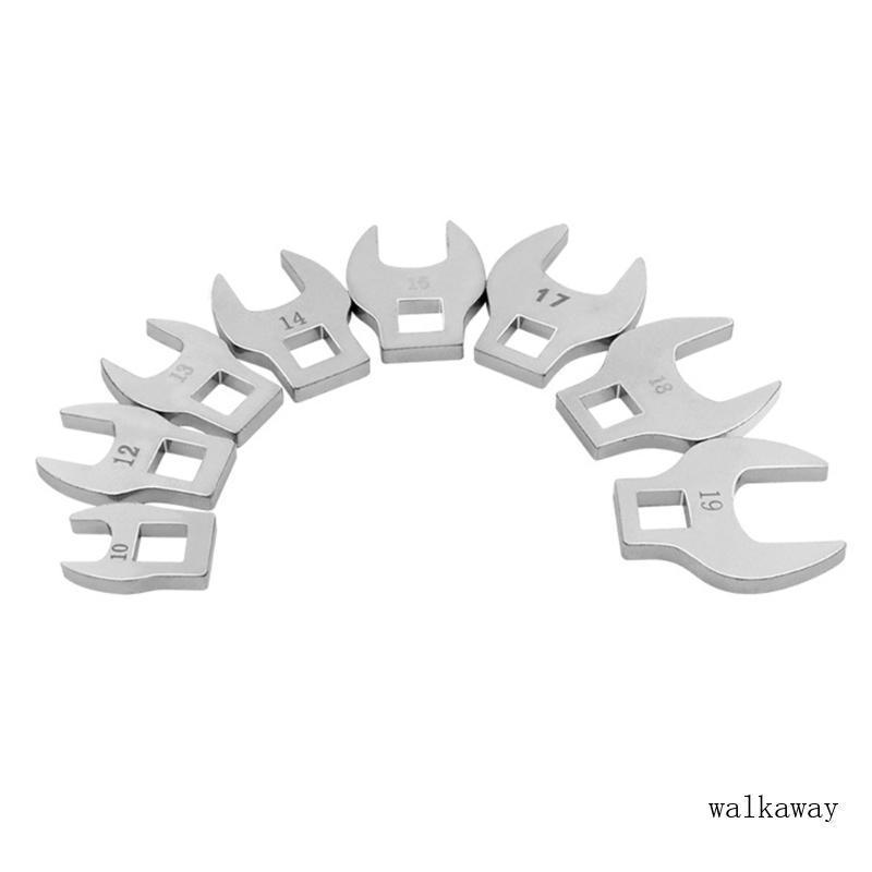 Wal 8 Peças 3 8 Polegadas Conjunto Chave Crowfoot 10-19mm Acessórios Roteador Para Mecânica