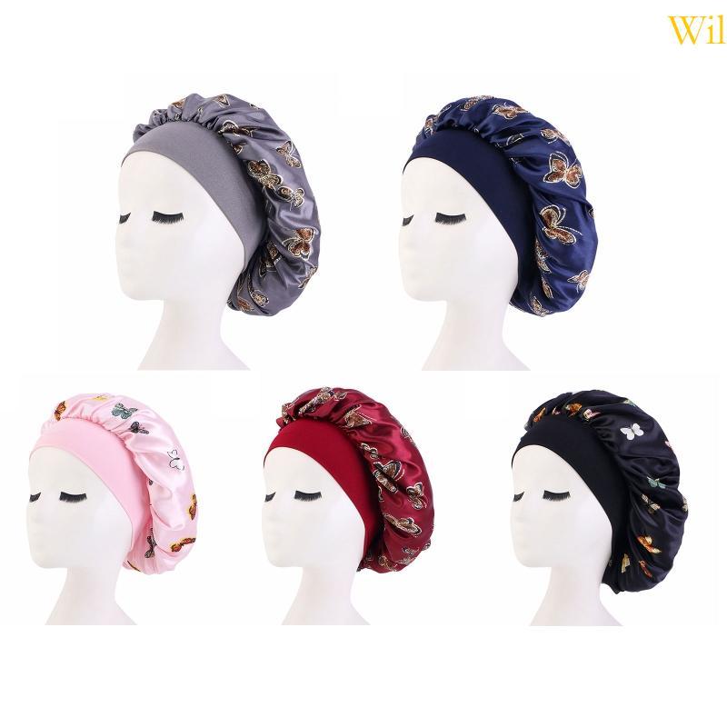 Wil Trendy Satin Hair Care Bonnet Aba Larga Touca Dormir Para Esposa