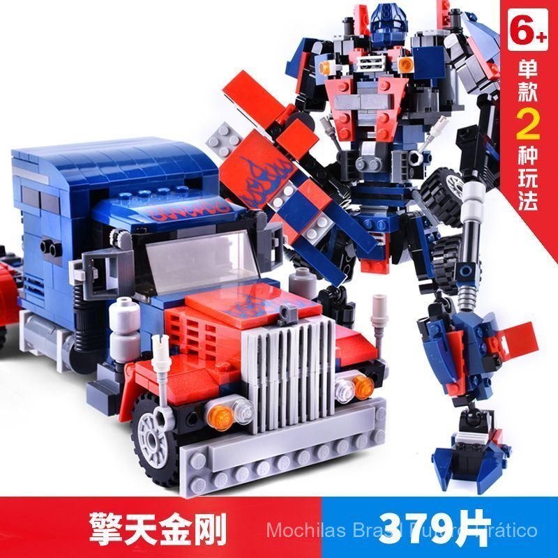Blocos de Montar Gudi Optimus Prime Mecha, Brinquedo Educativo para Crianças, Compatível com Lego, Robô Transformável pa