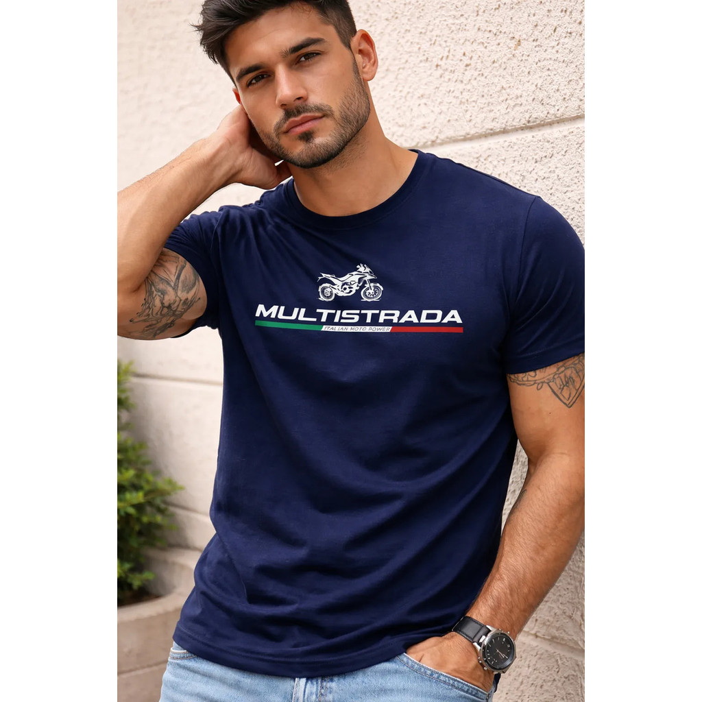 Camiseta Masculina Moto Ducati Multistrada 100% Algodão Moda