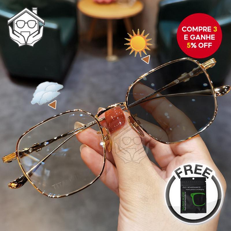 Quadros De Metal Com Bloqueio De Luz Azul Fotocrômica Para Homens E Mulheres De Computador