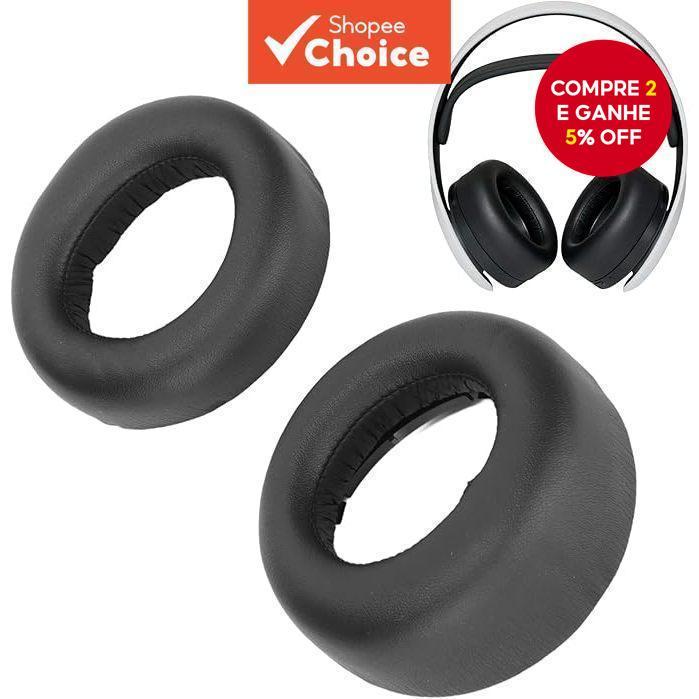Almofadas de espuma de substituição para fones de ouvido sem fio Sony PS5 Pulse 3D - 1 par (Parte Pro X)