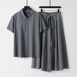 Terno de chá estilo chinês masculino terno Zen