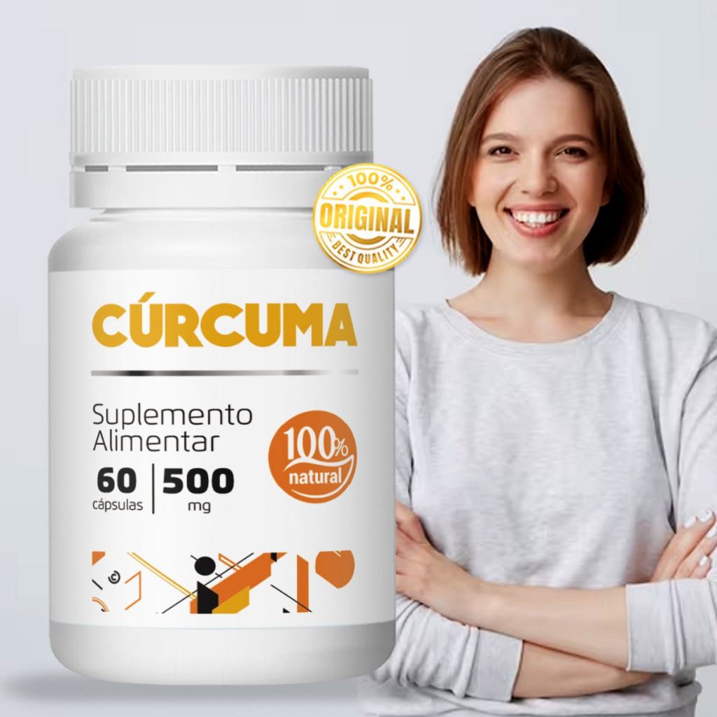 Cúrcuma Longa Açafrão – 60 Cápsulas 500mg | Envio Imediato