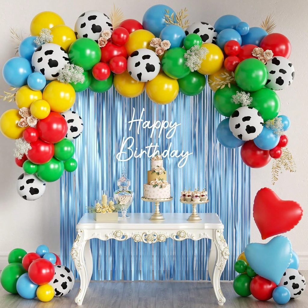 Azul amor chuva seda festa de aniversário feriado celebração decoração ponto impressão balão arco foto fundo decoração