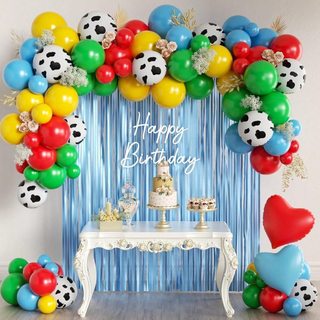 Azul amor chuva seda festa de aniversário feriado celebração decoração ponto impressão balão arco foto fundo decoração