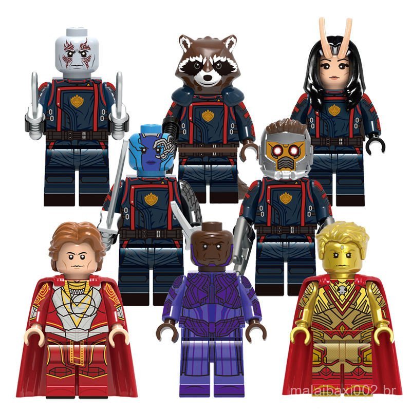 Conqueror Rocket Adam Wasp Ant Mini Alien Raccoon Minifigura Montada Warlock Figura Feminina g0114 Equipe Conqueror