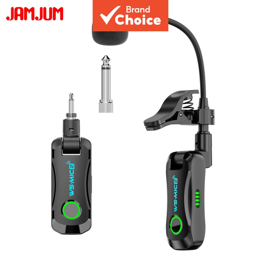 Microfone sem fio 2,4 GHz para saxofone, estilo de vida, sucesso de vendas: transmissor de encaixe/receptor para