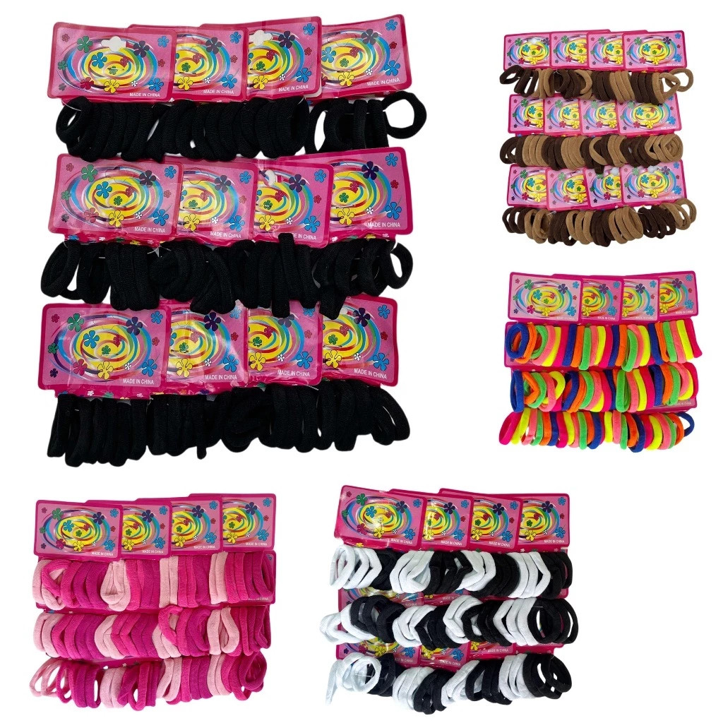 KIT 72/144 unidades Médio Xuxinha de elástico para cabelo Scrunchie