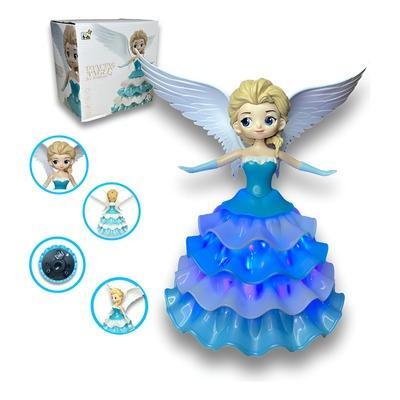 Boneca Elsa Frozen Bailarina Com Som Luzes E Dança
