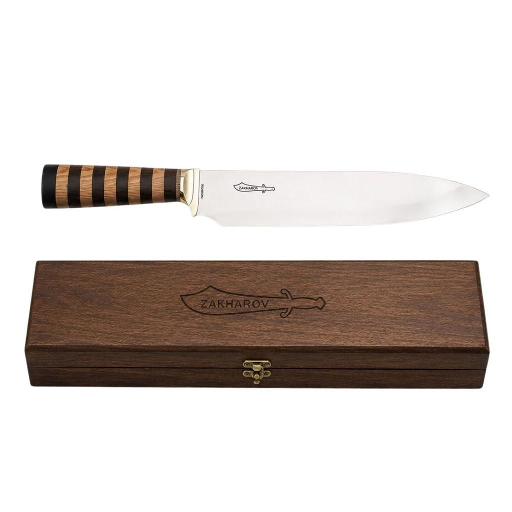 Faca Zakharov Gaúcha Especial 10" com Estojo de Madeira - Faca para Churrasco Artesanal Premium