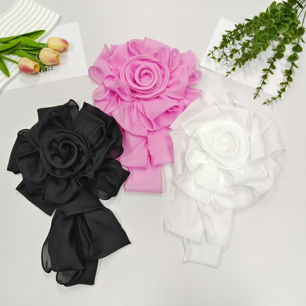 Tridimensional Chiffon flor Corsage decalques para vestido de casamento acessórios pano adesivos acessórios r