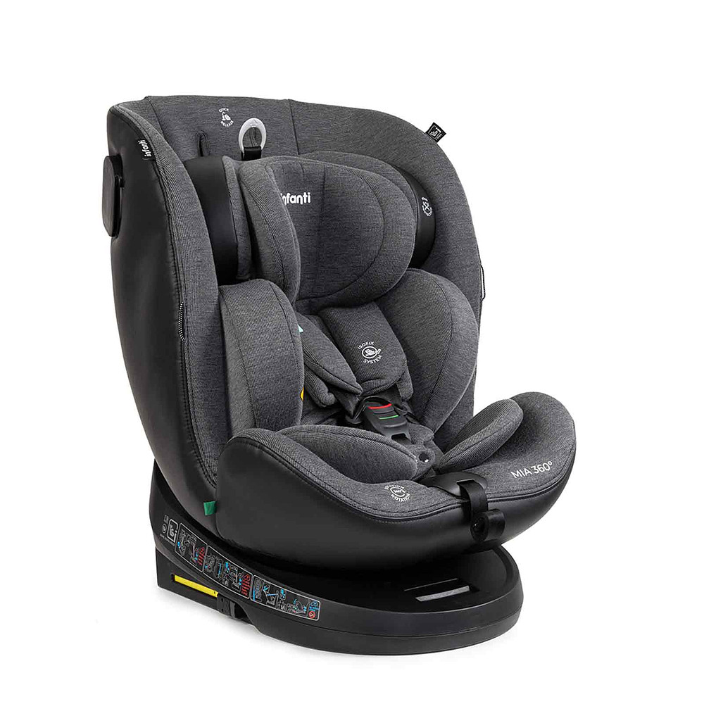 Cadeira para Carro Mia cor preto giro 360 e Isofix Infanti