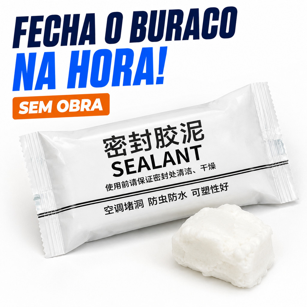 Massa Selante Impermeável Moldável para Parede Ar Condicionado Cano - Massa Colante Veda Buracos