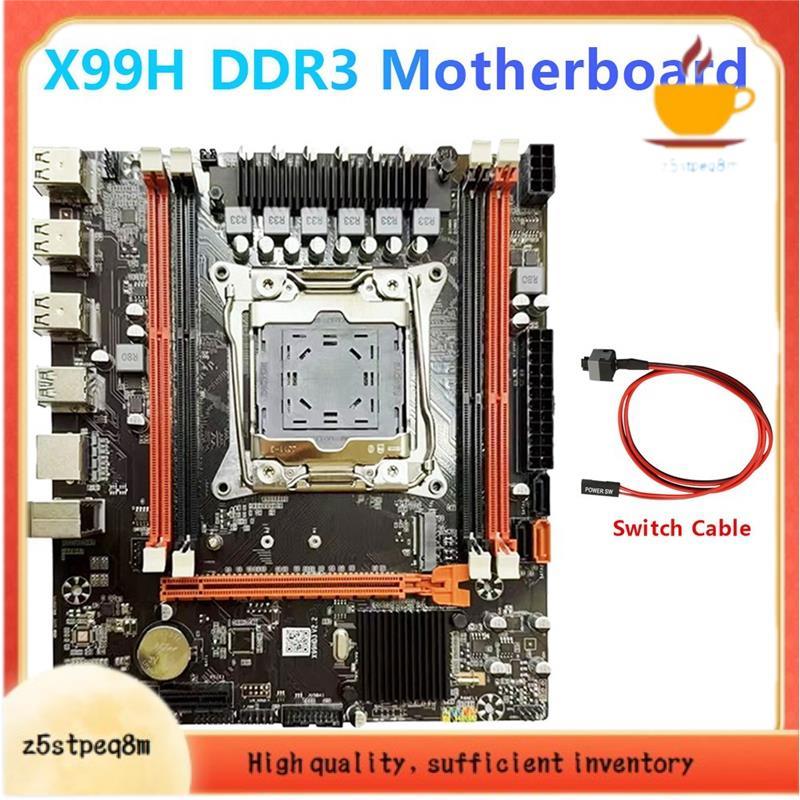 Placa-Mãe X99H DDR3 LGA2011-V3 4X DDR3 Slot SATA3.0 M . 2 NVME Suporta CPU E5-26XX V3 E5-2678 2696 2629 V3
