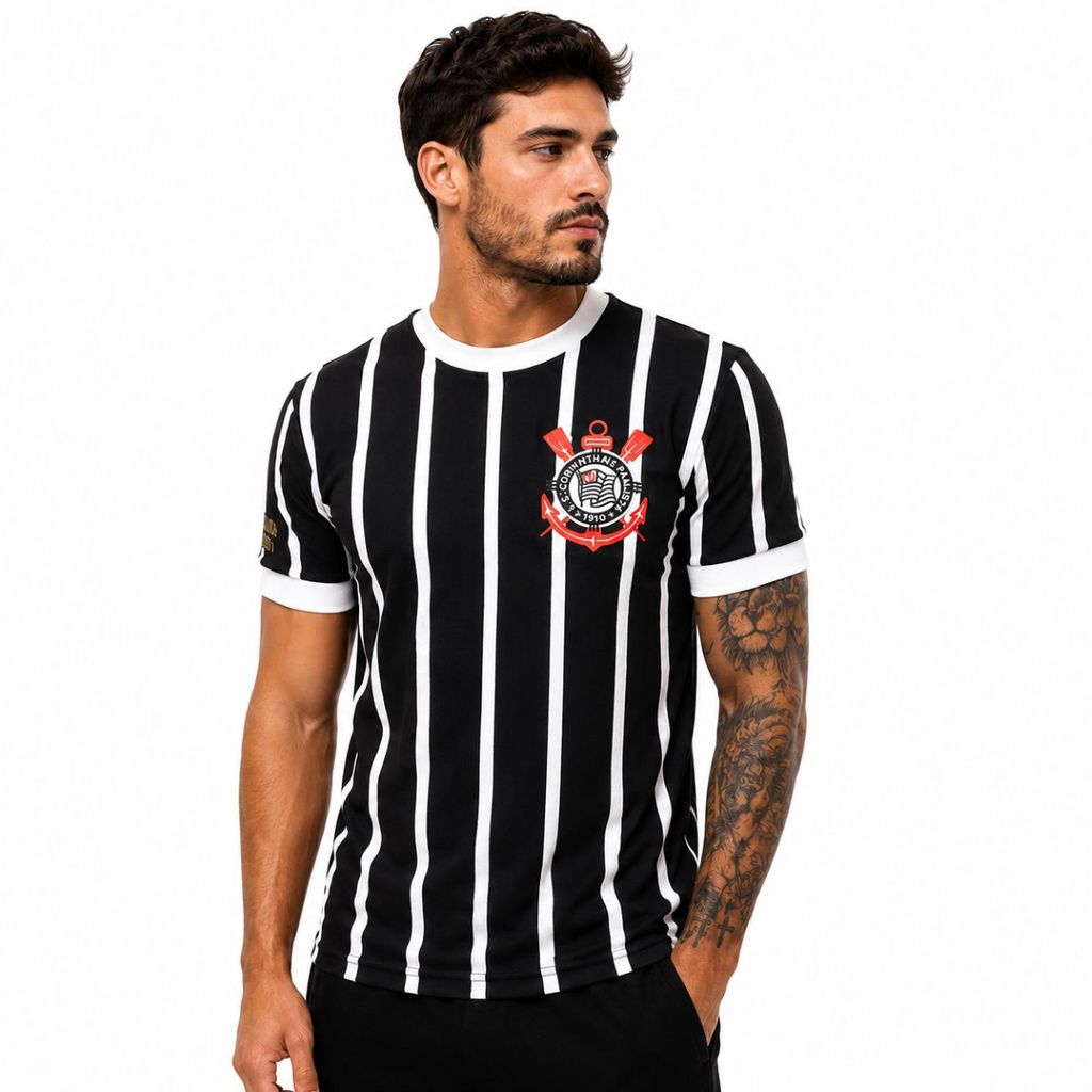 Camiseta Corinthians Retrô Doutor Socrates 8 Masculina Coimbra